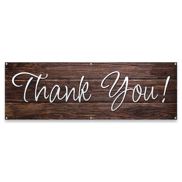 Thank You! Banner Concession Stand Food Truck Single Sided